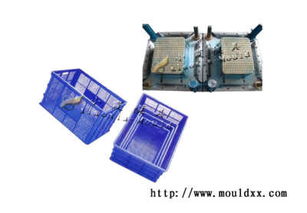 彩色周转篮注塑模具